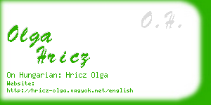 olga hricz business card